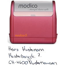 3-Zeilen Handschrift-Stempel rot